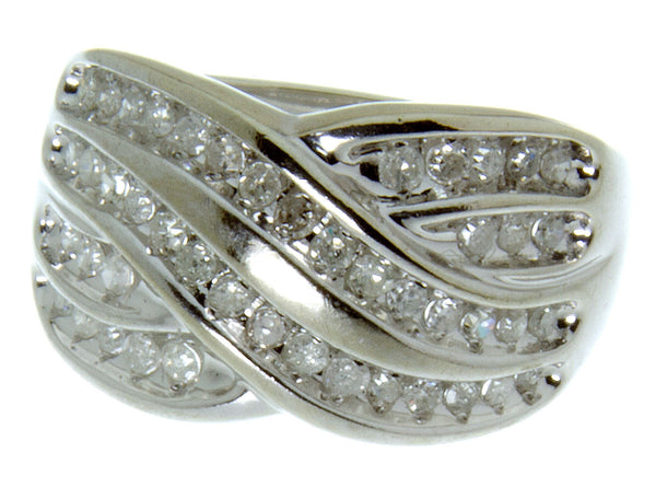 1.00ct Diamond Crossover Band Ring - Chicago Pawners & Jewelers