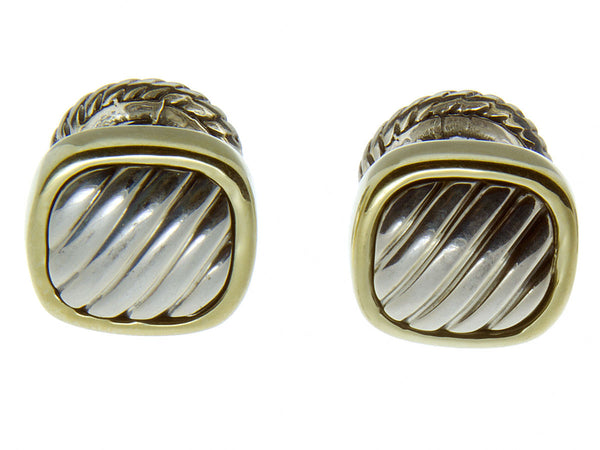 David Yurman Gold & Silver Cable Cufflinks - Chicago Pawners & Jewelers