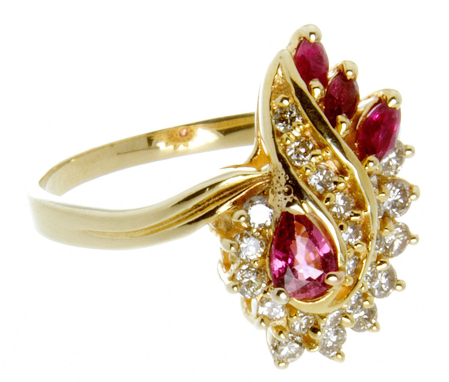1.70ct Ruby & Diamond Cocktail Ring - Chicago Pawners & Jewelers