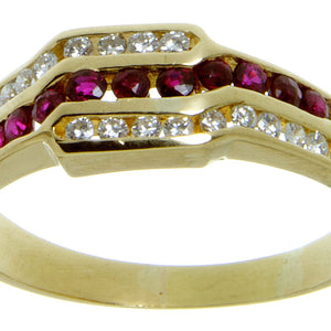 18k Ruby & Diamond Band Ring - Chicago Pawners & Jewelers