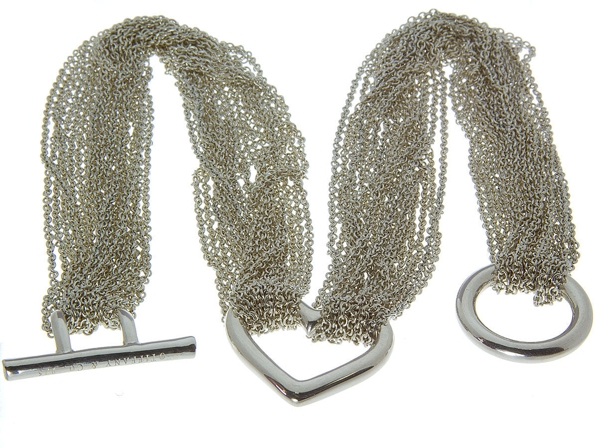 Tiffany & Co. Multi-Strand Heart Chain Necklace | Chicago Pawners ...