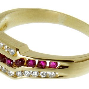 18k Ruby & Diamond Band Ring - Chicago Pawners & Jewelers