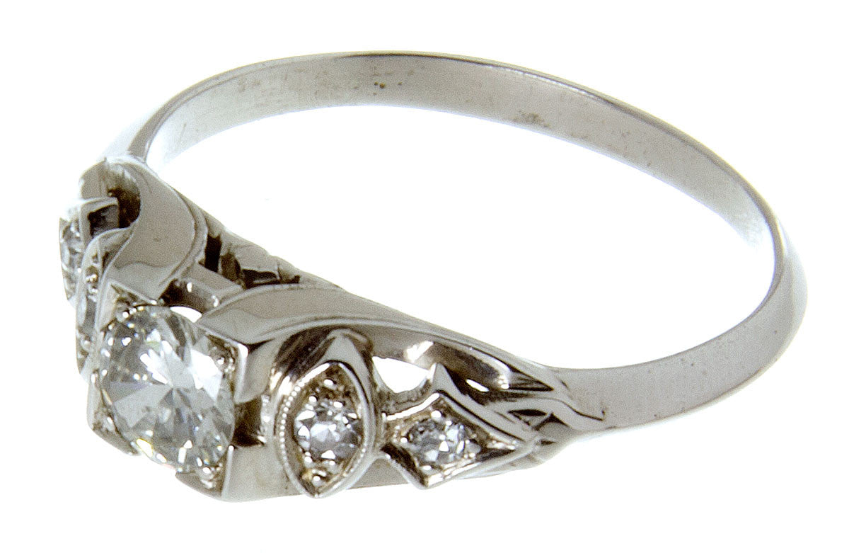 Pretty 1930's Antique Old Euro Diamond Engagement Ring 1.14ct J/VS2 GIA |  Vintage engagement rings, Antique diamond rings, Diamond engagement