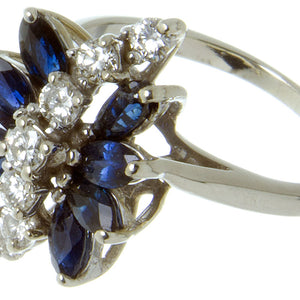1960s Sapphire & Diamond Cocktail Ring - Chicago Pawners & Jewelers