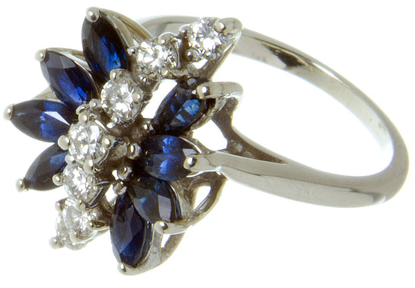 1960s Sapphire & Diamond Cocktail Ring - Chicago Pawners & Jewelers