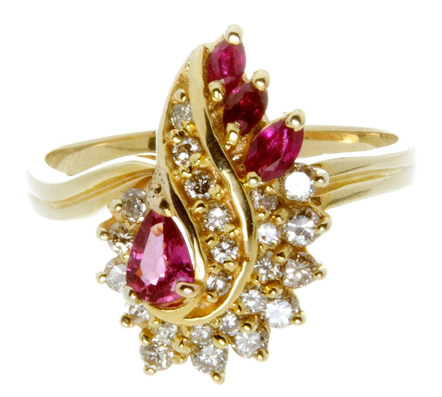 1.70ct Ruby & Diamond Cocktail Ring - Chicago Pawners & Jewelers