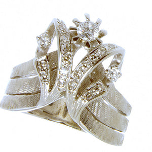 1950s Diamond Tiara Engagement Ring - Chicago Pawners & Jewelers