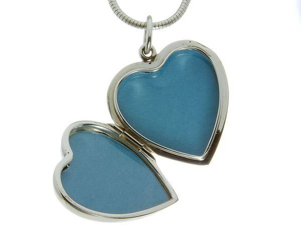 Tiffany Heart Locket Pendant & Chain - Chicago Pawners & Jewelers
