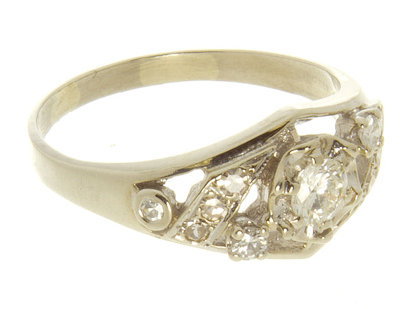 1950s 1/2ct Diamond Cocktail Ring - Chicago Pawners & Jewelers