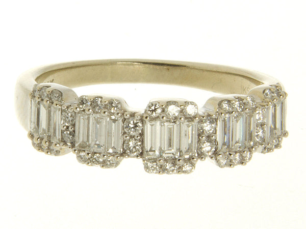 1.08ct Round & Baguette Diamond Band Ring - Chicago Pawners & Jewelers