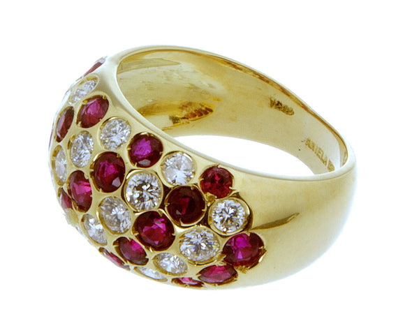 18K 3.20ct Ruby & Diamond Band Ring - Chicago Pawners & Jewelers