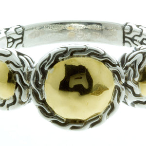 John Hardy Silver & 22kt Gold Palu Dot Ring - Chicago Pawners & Jewelers