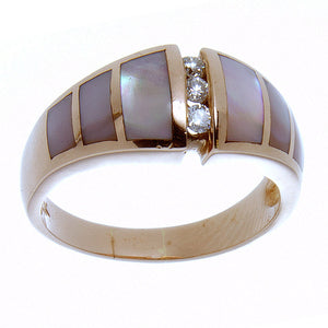 Mother of Pearl & Diamond 14K Ring - Chicago Pawners & Jewelers