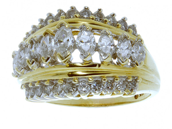 1.30ct Marquise & Round Diamond Band Ring - Chicago Pawners & Jewelers