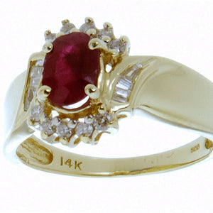1.25ct Ruby & Diamond Ring in 14K Gold - Chicago Pawners & Jewelers