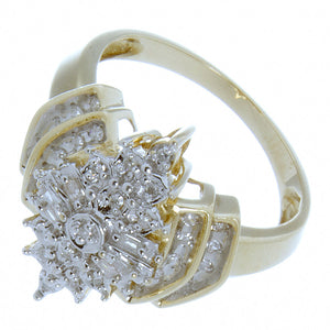 Round & Baguette Diamond Cocktail Ring - Chicago Pawners & Jewelers