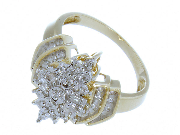 Round & Baguette Diamond Cocktail Ring - Chicago Pawners & Jewelers