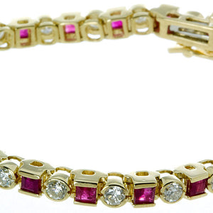 5.76ct Ruby & Diamond Bracelet - Chicago Pawners & Jewelers