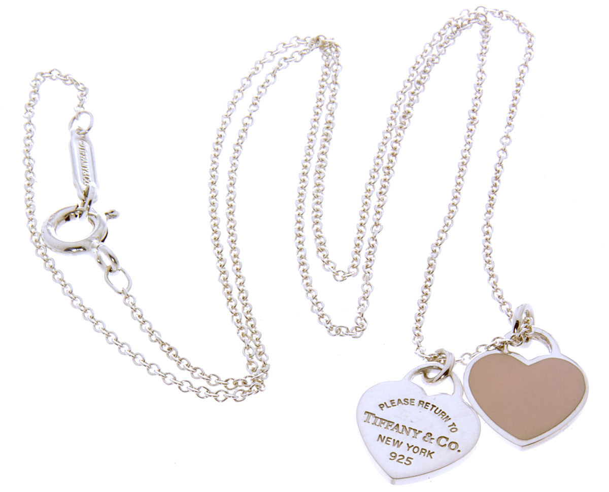 Return to Tiffany™ Heart Tag Pendant in Sterling Silver with a Diamond,  Medium