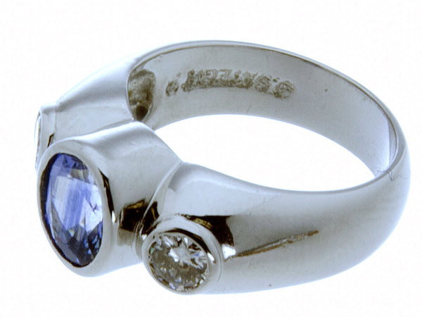 Platinum Tanzanite & Diamond Ring - Chicago Pawners & Jewelers