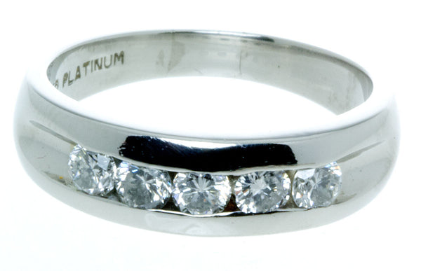 Platinum 1.00ct Diamond Wedding Band - Chicago Pawners & Jewelers