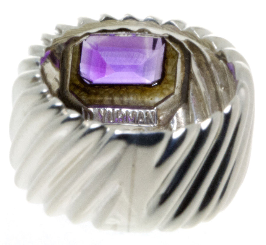 David Yurman 14K & Silver Amethyst Ring - Chicago Pawners & Jewelers