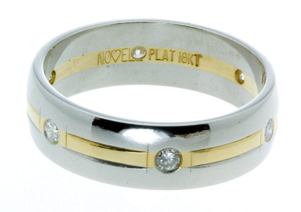 Novell Platinum & 18kt Gold Wedding Band - Chicago Pawners & Jewelers