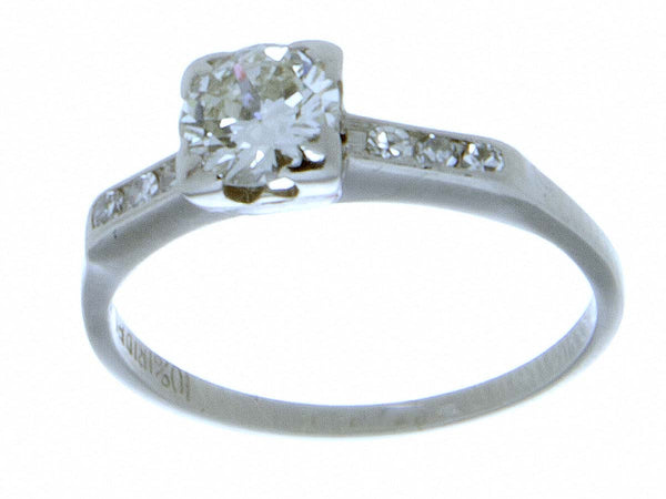 1950s Platinum Diamond Engagement Ring - Chicago Pawners & Jewelers