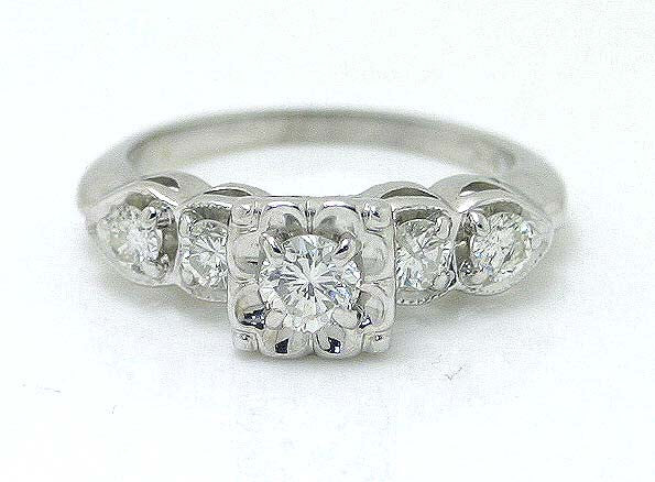 Vintage 1950s 3/4ct Diamond Engagement Ring - Chicago Pawners & Jewelers