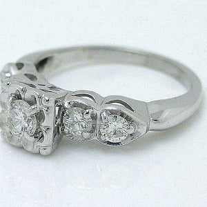 Vintage 1950s 3/4ct Diamond Engagement Ring - Chicago Pawners & Jewelers