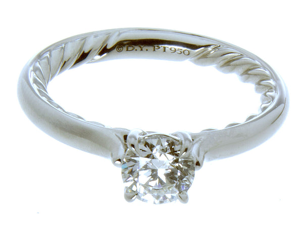 David Yurman Platinum Diamond Engagement Ring - Chicago Pawners & Jewelers