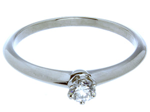 Tiffany Platinum Diamond 0.19ct Solitaire Engagement Ring - Chicago Pawners & Jewelers