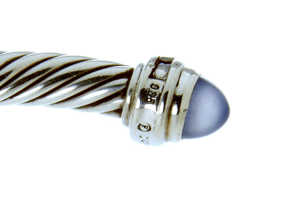 David Yurman Chalcedony & Diamond Classic Cable Bracelet - Chicago Pawners & Jewelers