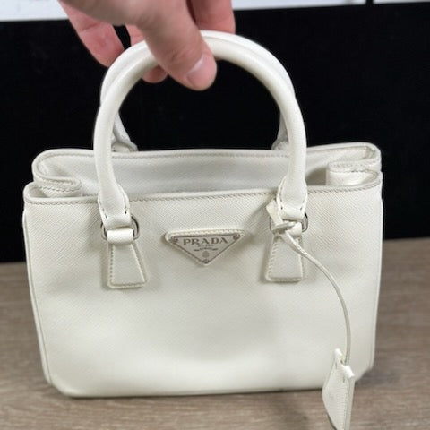Authentic Prada White Soft Leather Shoulder Bag, Luxury, Bags & Wallets on  Carousell