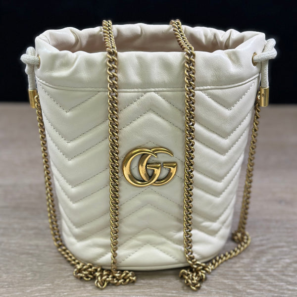 GG Marmont Mini Bag in White