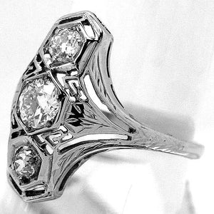 1930s Art Deco Filigree Diamond Ring - Chicago Pawners & Jewelers