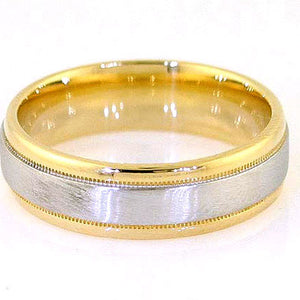 Diana Platinum & 18KT Gold Wedding Band - Chicago Pawners & Jewelers