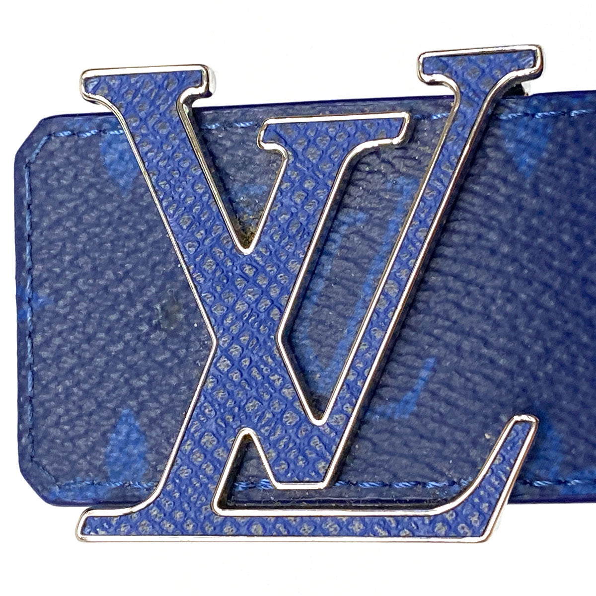 100% Authentic Men's Louis Vuitton Blue Color Reversible Belt Zise  40/100