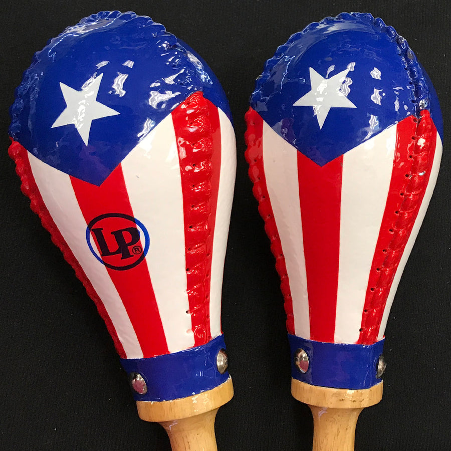 LP Salsa Rawhide Maracas Puerto Rican Flag CPJ