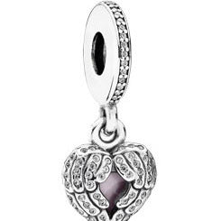 Pandora Angel Wings Pink Enamel Locket Charm -  791737CZ - Chicago Pawners & Jewelers
