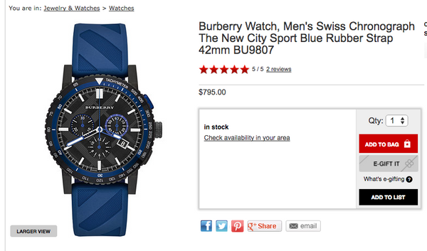 Burberry New City Sport Chronograph - Chicago Pawners & Jewelers