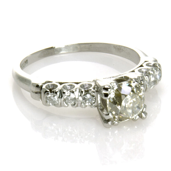 Antique Platinum Diamond Engagement Ring - Chicago Pawners & Jewelers