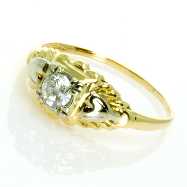 Art Deco Solitaire Diamond Engagement Ring - Chicago Pawners & Jewelers