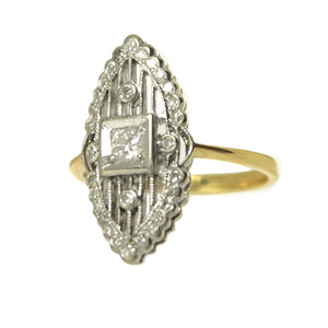 Art Deco Diamond Navette Ring - Chicago Pawners & Jewelers