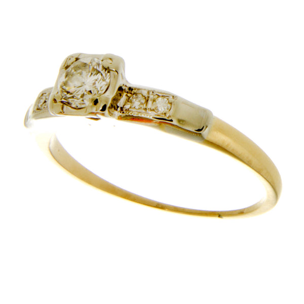 Art Deco 14kt & Platinum Diamond Bridal Set - Chicago Pawners & Jewelers