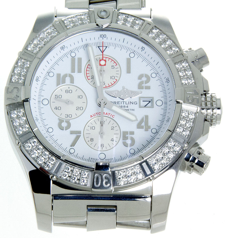 Breitling Super Avenger with Factory Diamond Bezel - Chicago Pawners & Jewelers