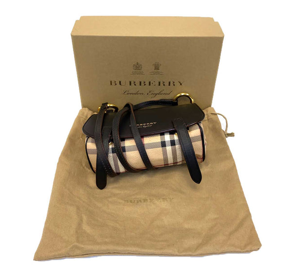 Burberry Haymarket Check Baby Bridle Crossbody Bag
