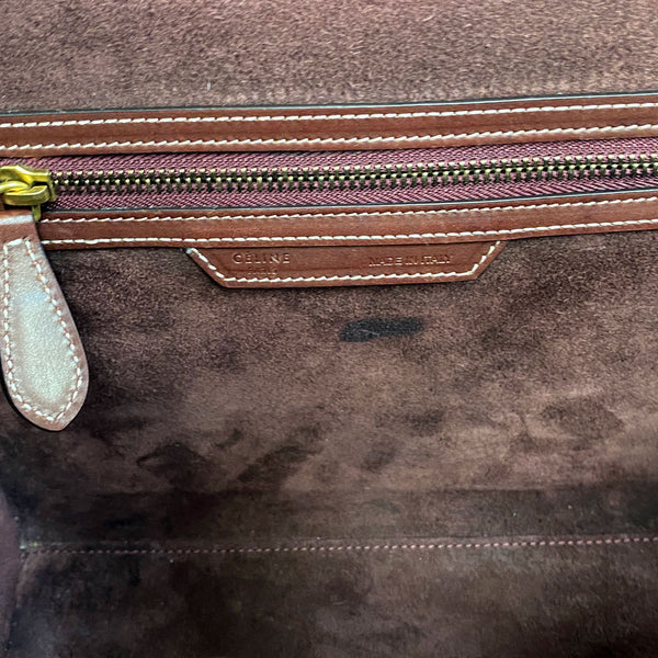 Celine Micro Luggage Bag in Natural Calfskin