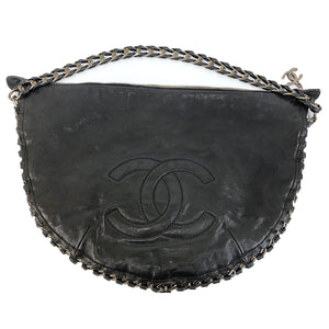 Chanel Vintage Embroidered Logo Chain Handle Hobo Bag - Chicago Pawners & Jewelers