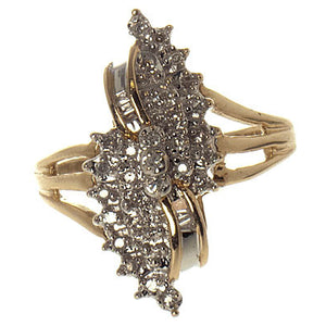 Baguette & Round Diamond Cocktail Ring - Chicago Pawners & Jewelers